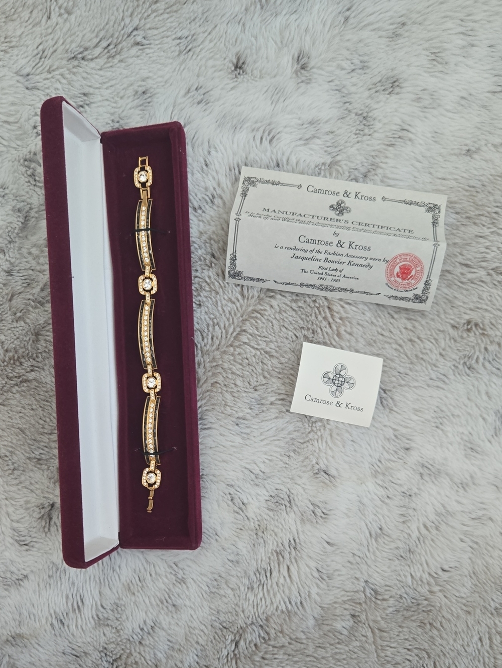 Gold-Tone Crystal Bracelet in Champagne